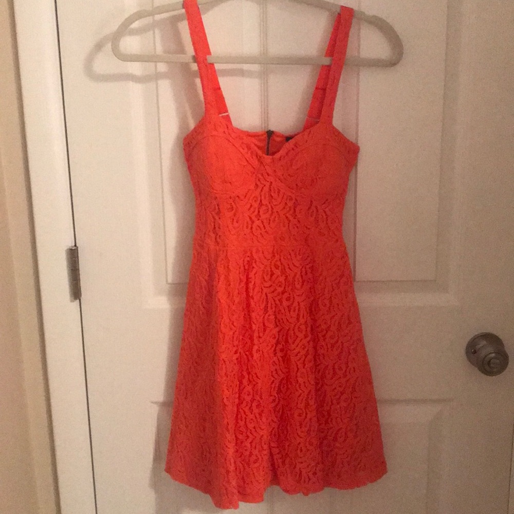 Jessica Simpson coral lace dress